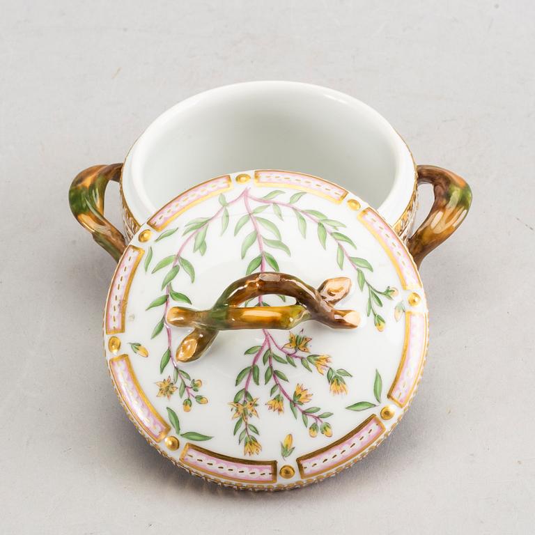 ROYAL COPENHAGEN, a "Flora Danica" porcelain sugar bowl.