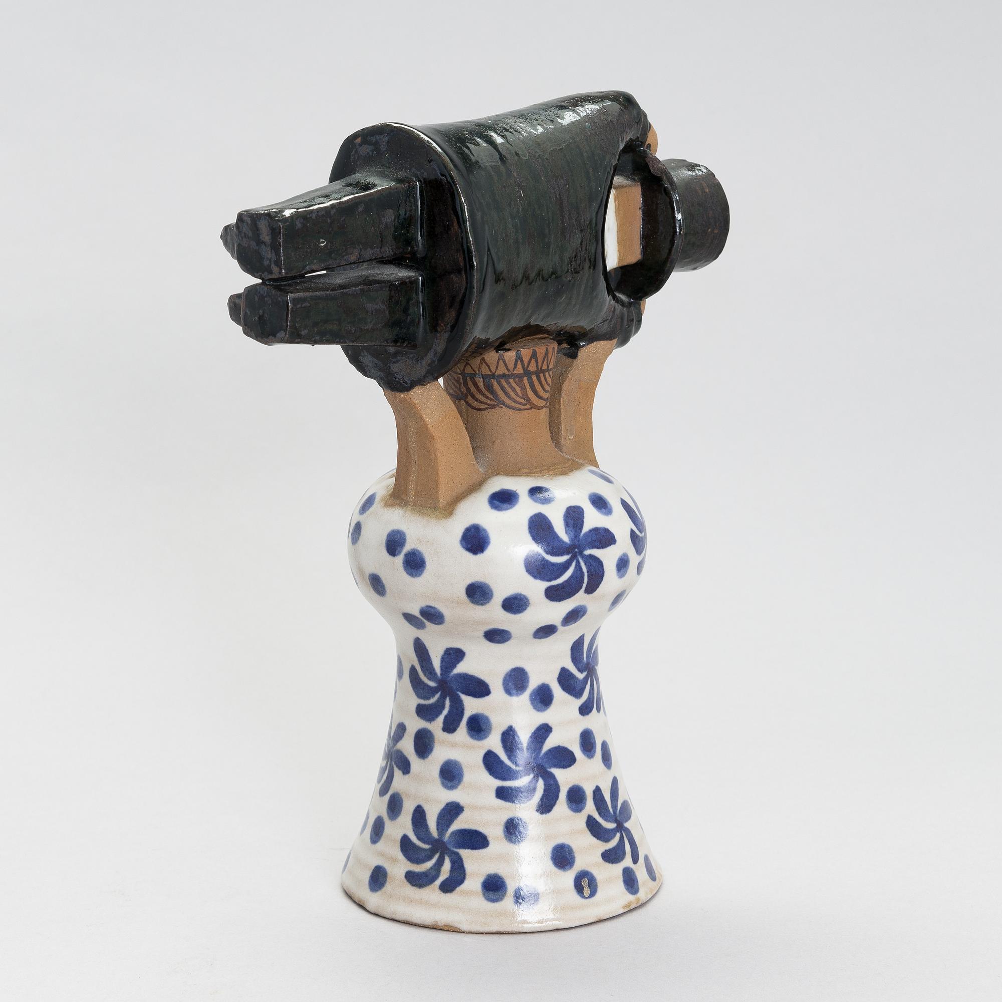 Lisa Larson, figurin, stengods, "Samhällsdebatten", Gustavsberg.