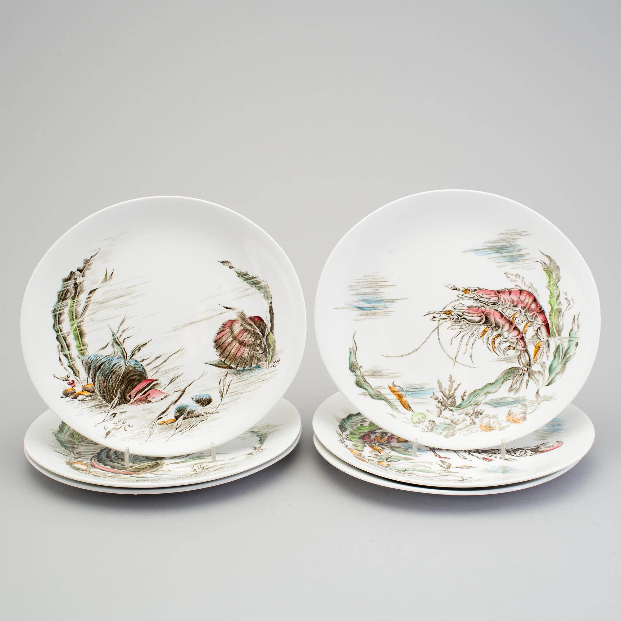 A nine piece earthenware service by Johnson Bros, England, second half of the 20th century.