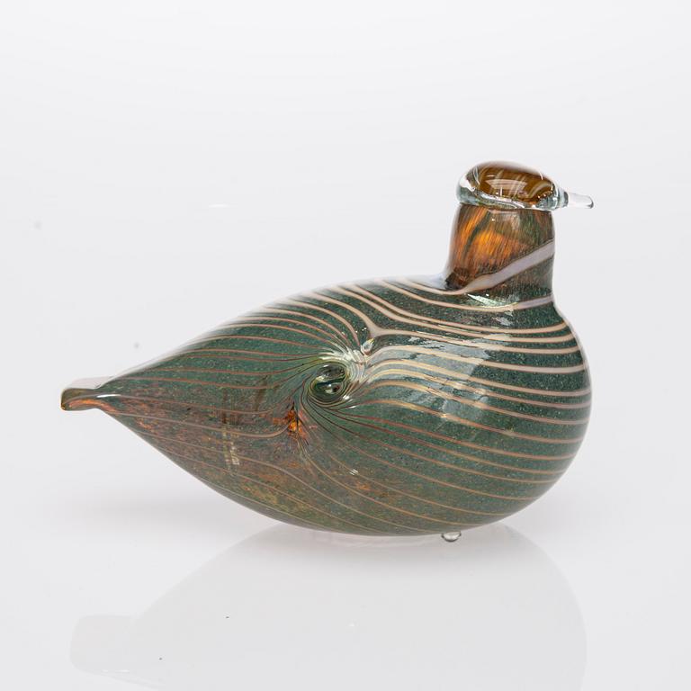 FIGURINER, 2 st, glas, signerade O.Toikka Nuutajärvi.
