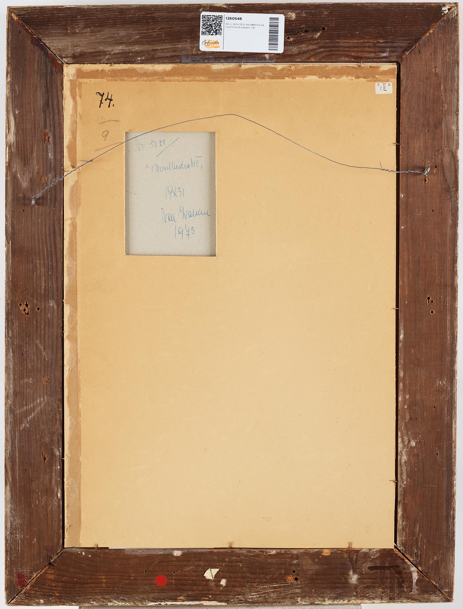 NELL WALDEN, mixed media on paper.