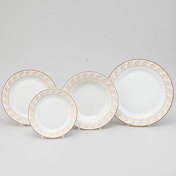MATSERVIS, 60 delar, porslin, Hackefors, 1900-talets mitt.