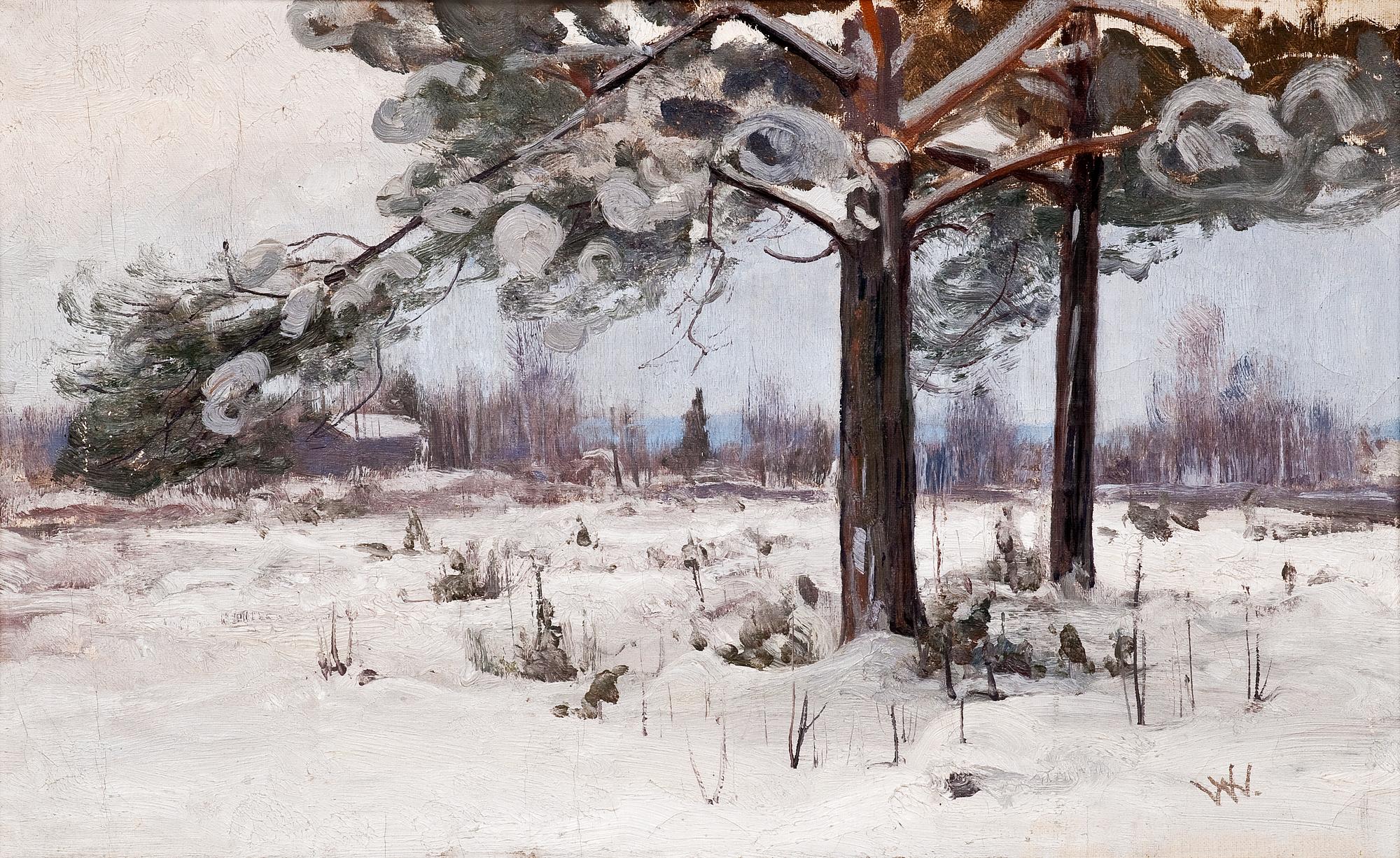Victor Westerholm, SNÖTÄCKTA TALLAR.