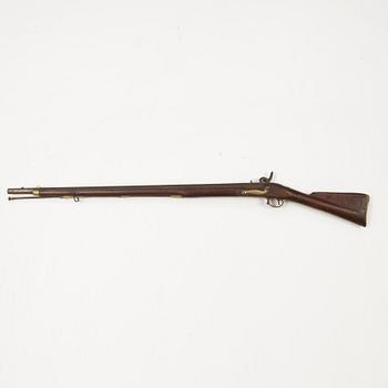 A 18th Century Swedish-British converted percussion gun.