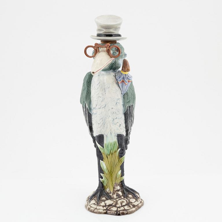 A creme-ware wine/liquer ewer, circa 1900.