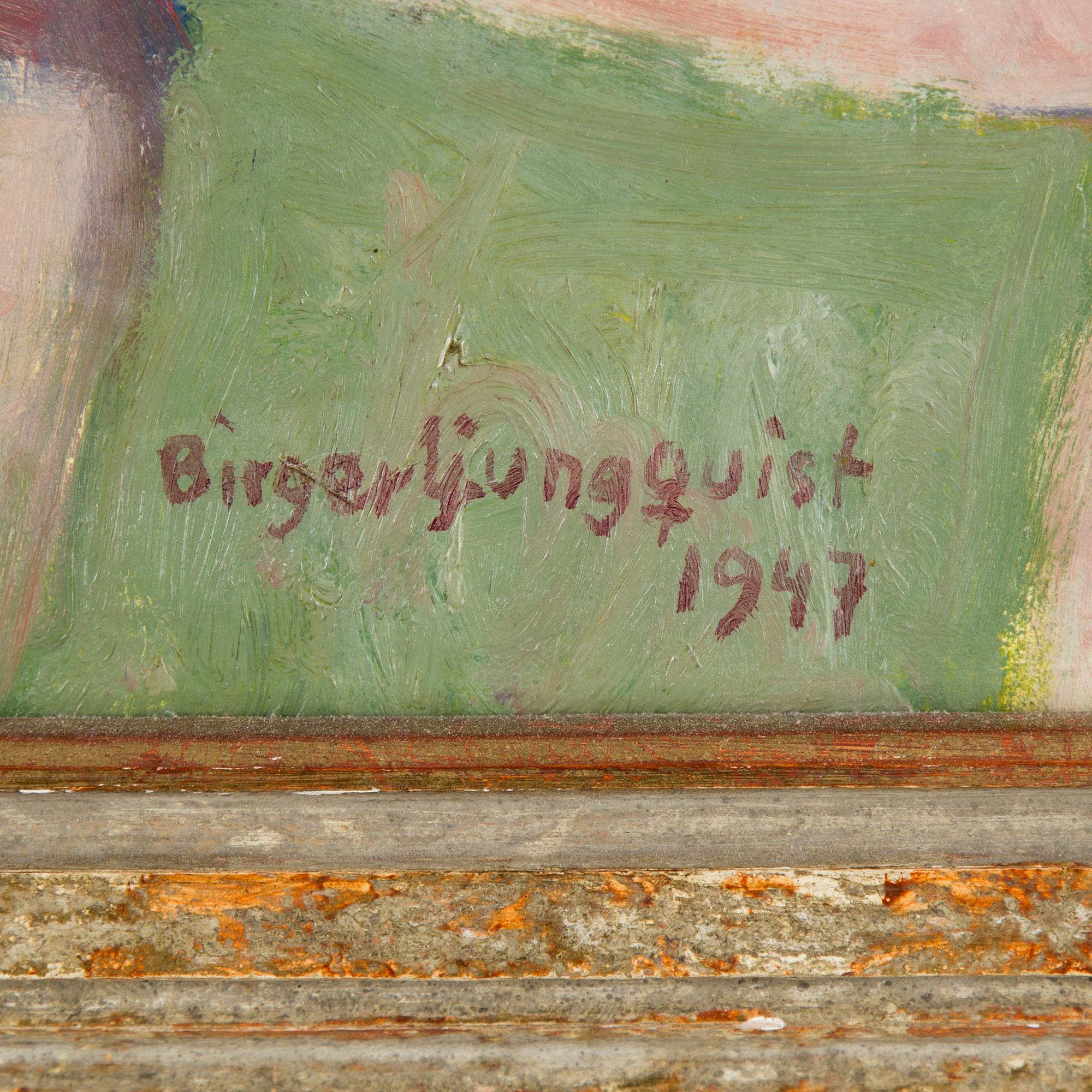 BIRGER LJUNGQUIST, panel signed Birger Ljungqvist and dated 1947.