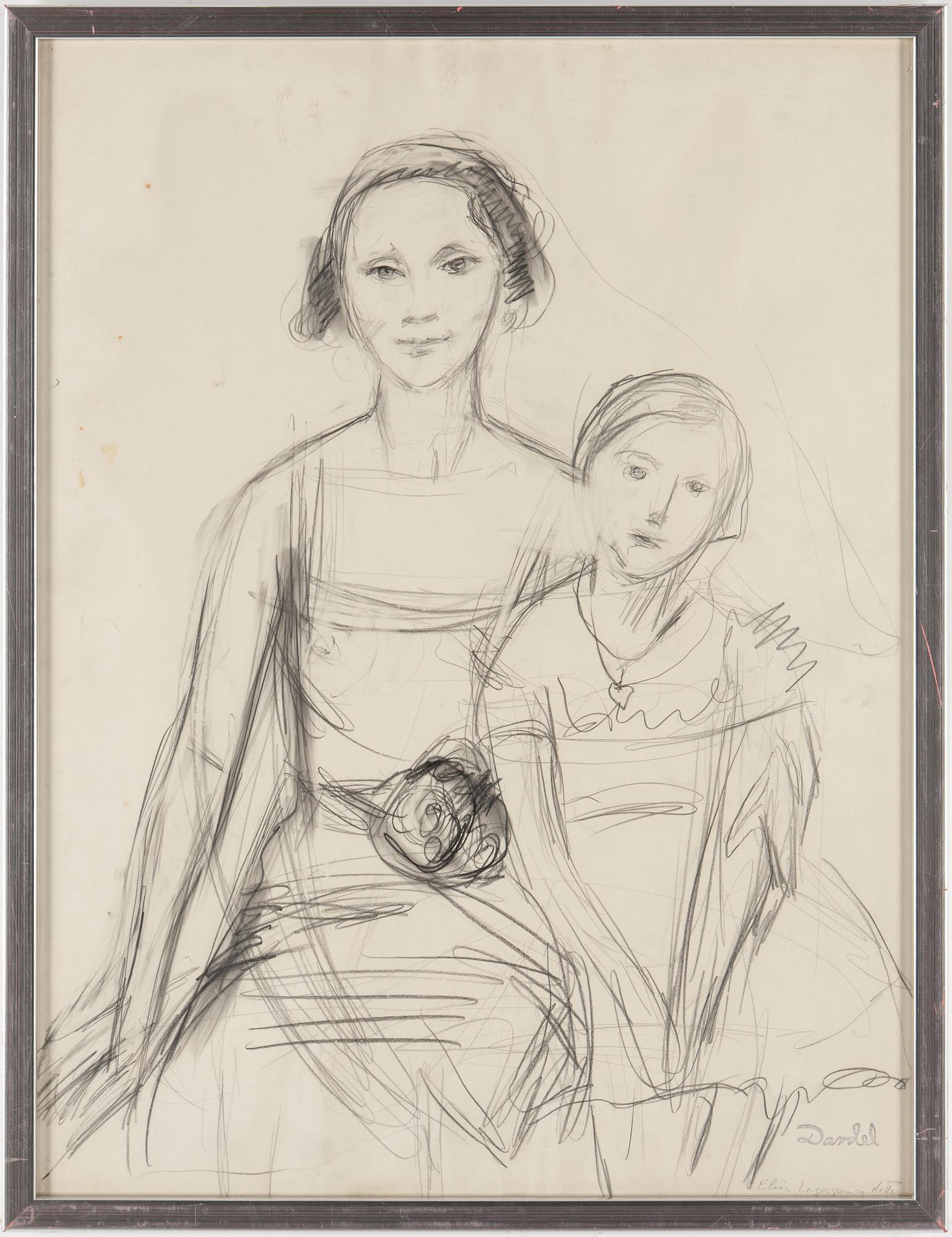 NILS VON DARDEL, blyerts, stämpelsignerad.