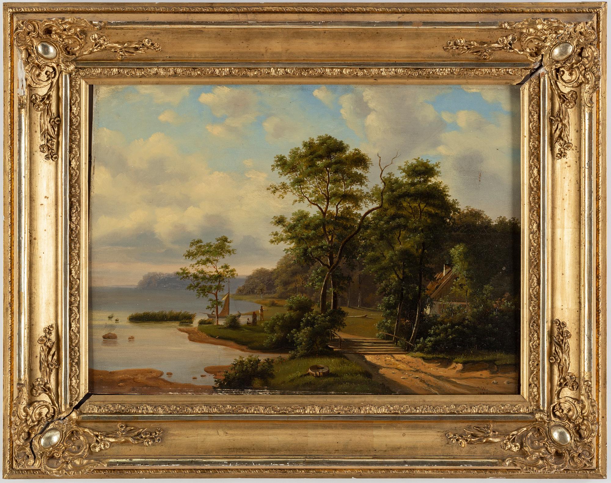 OKÄND KONSTNÄR 1800-TAL, olja på duk, signerad S.W. och daterad 1869.