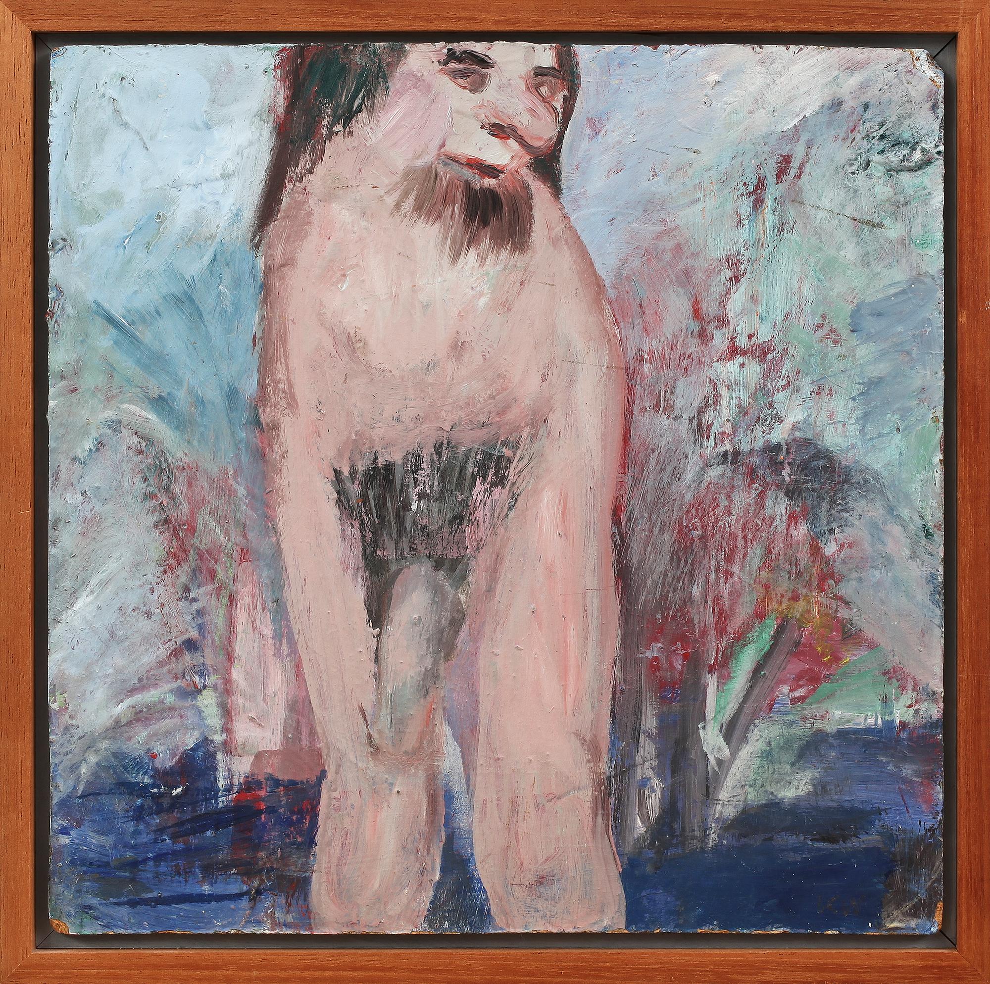 KARIN WIKSTRÖM, olja på pannå, monogramsign.