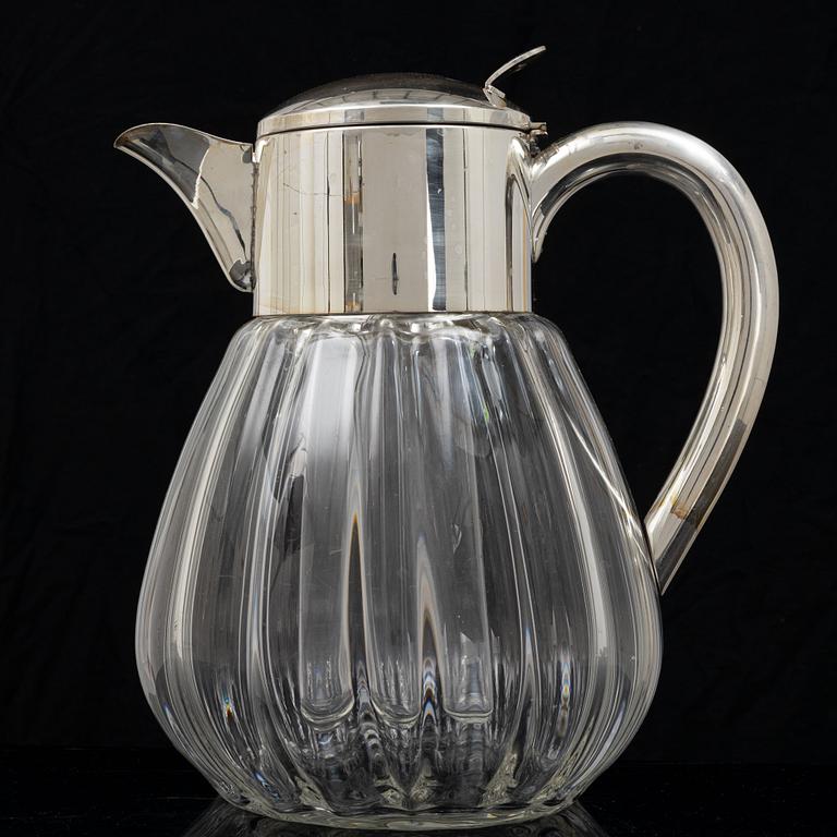 Lemonade jug/cocktail jug, sold by Firma Svenskt Tenn, second half of the 20th century.