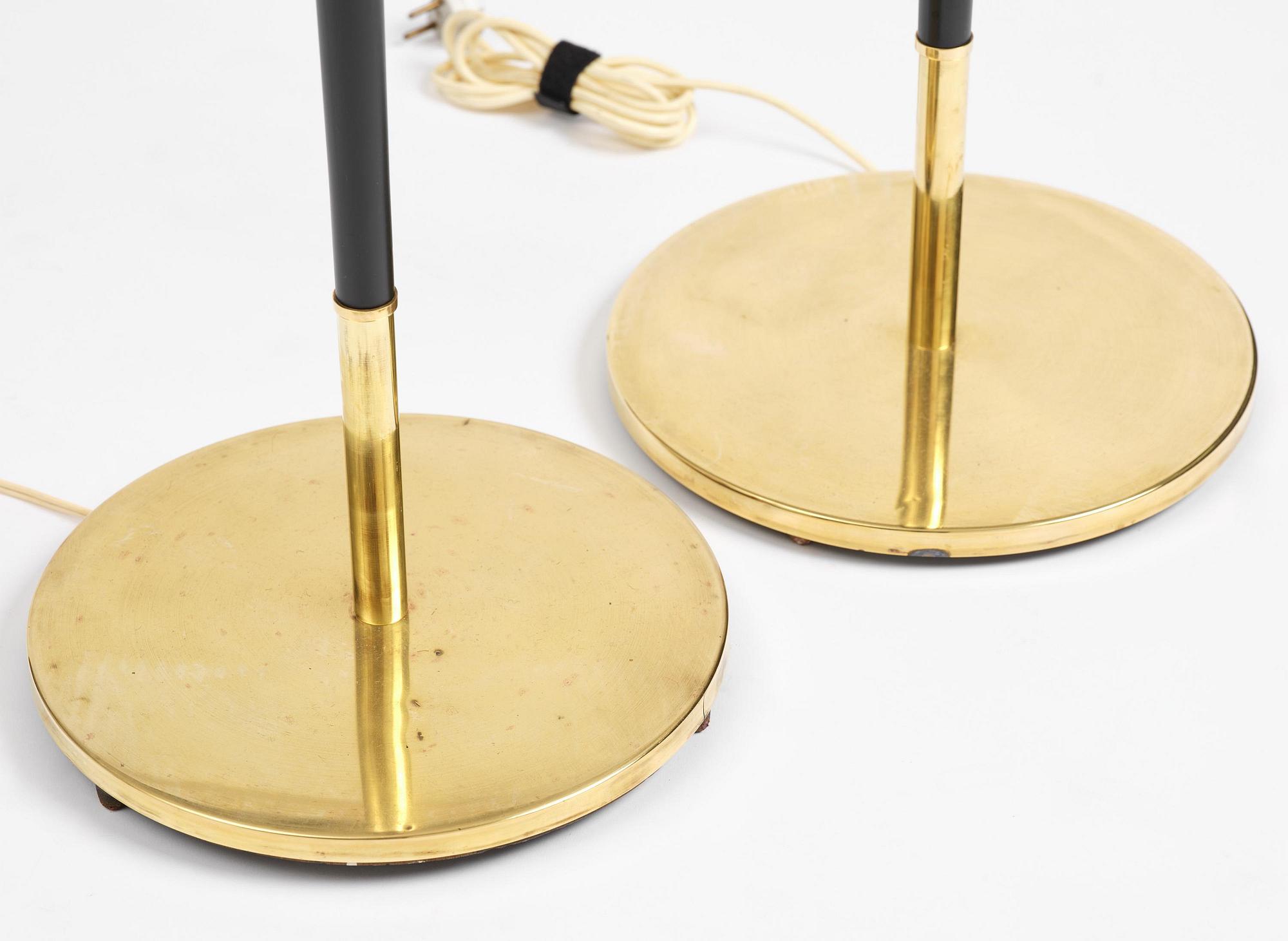 Scandinavian Modern, a pair of floor lamps, Denmark, 1950s–60s.