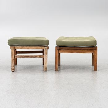 Elsa Stackelberg, a pair of garden armchairs with ottomans, Fri Form, Edsbruk, 1980s.