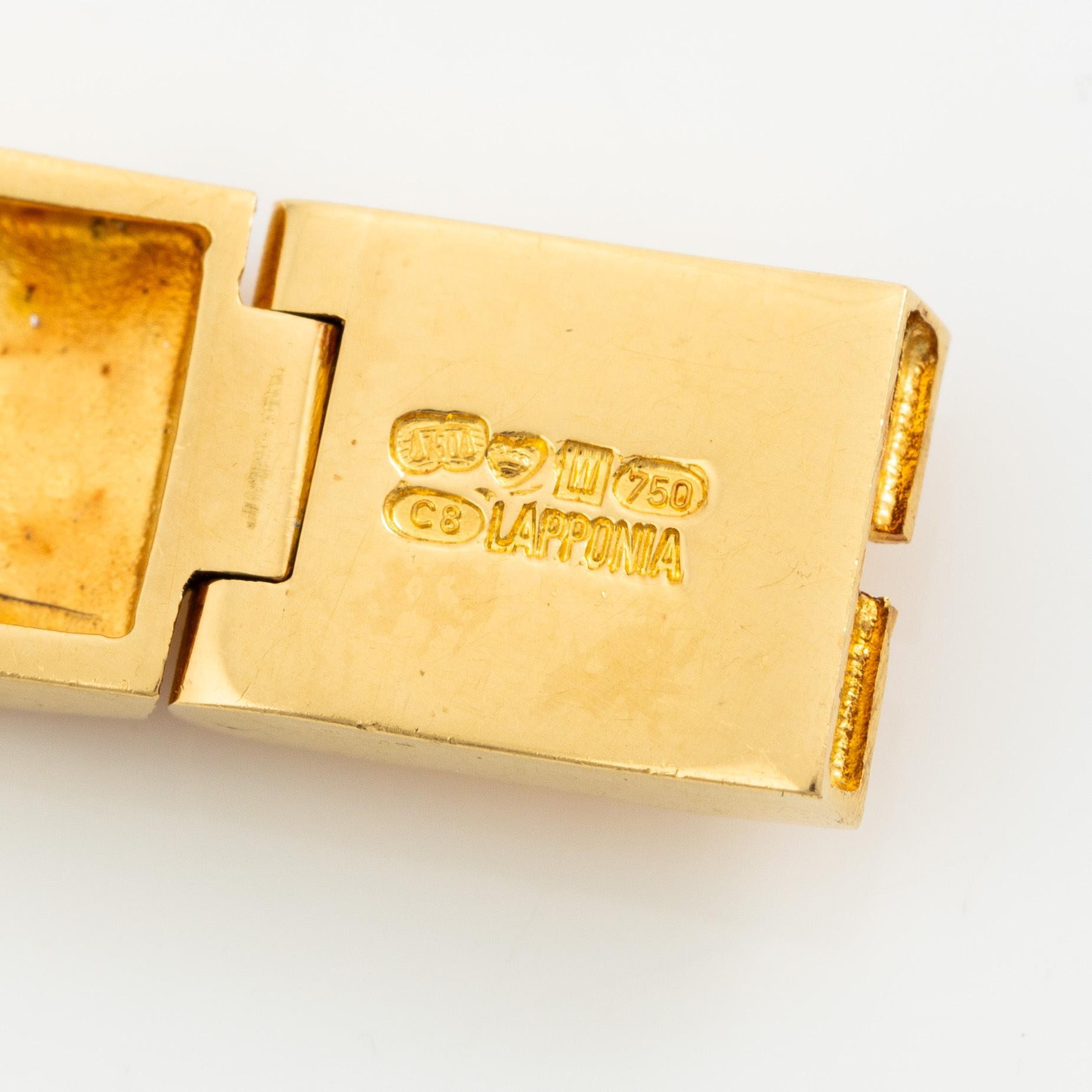 Björn Weckström, armbandsur, 18K guld, Finland 1980. För Lapponia.