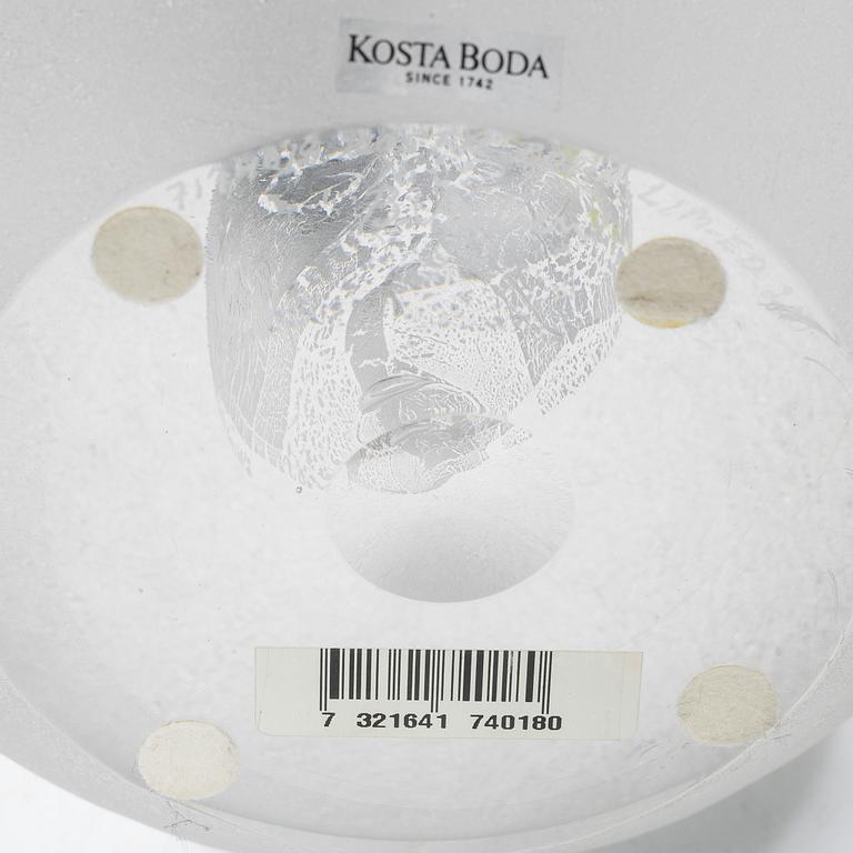 Bertil Vallien, Glass sculpture, Kosta Boda, signed and numbered.