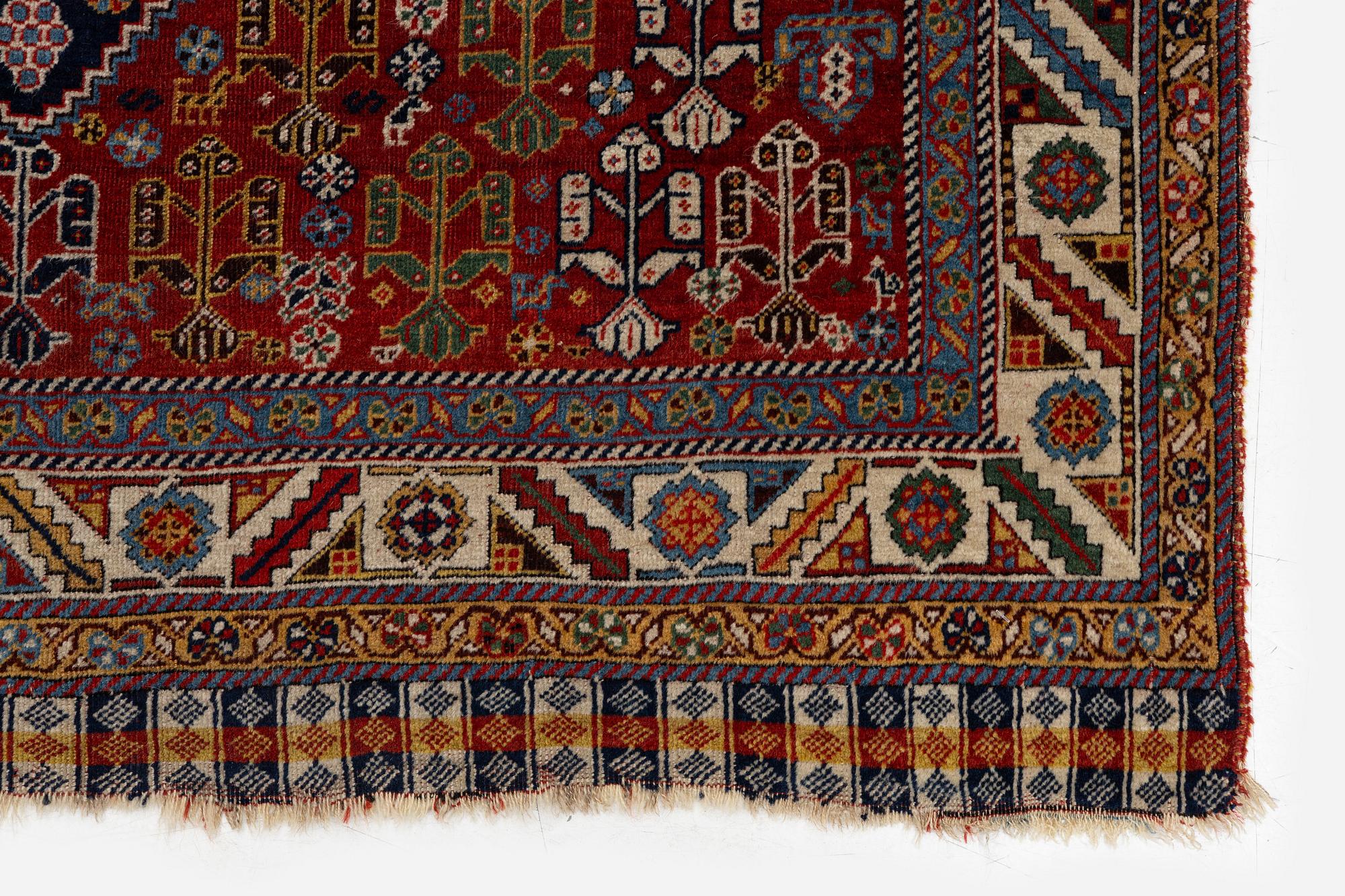 A Kashkuli Qashqai rug, South Persia, c. 246 x 128 cm.