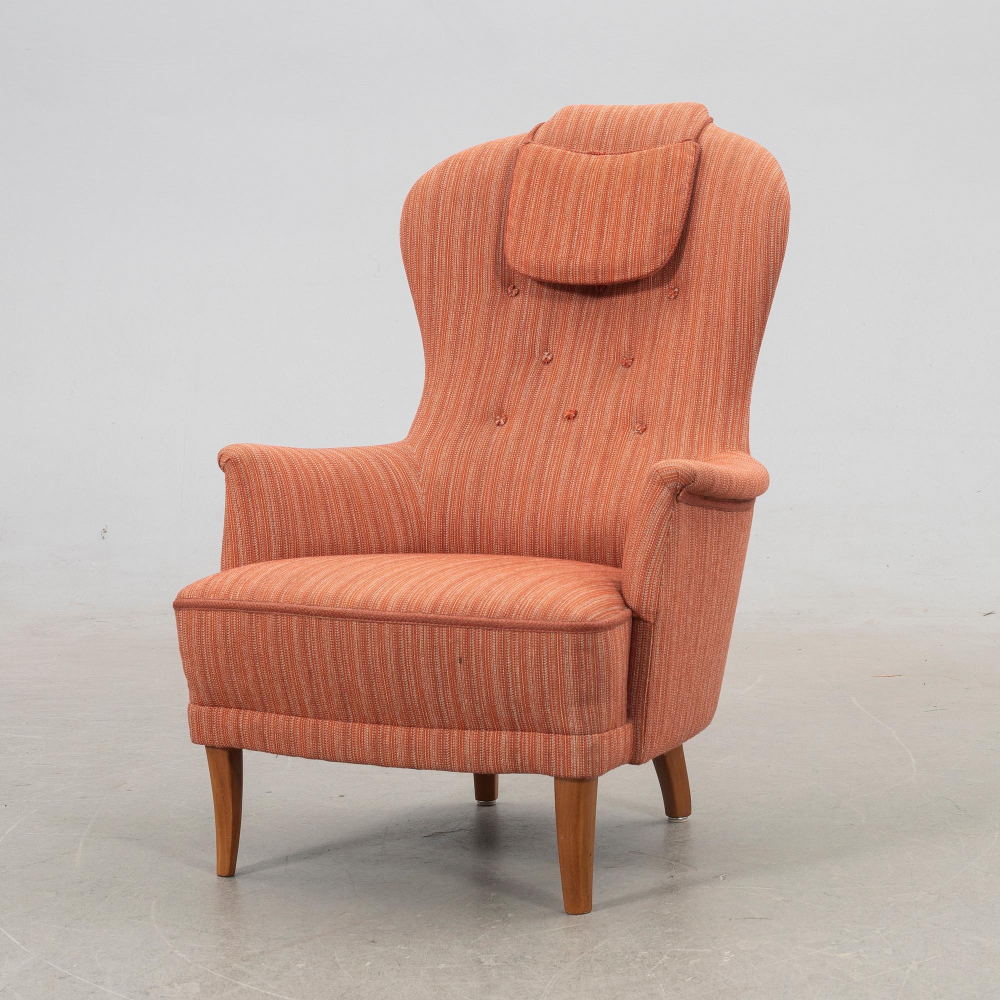 Carl Malmsten, armchair "Farmor", second half of the 20th century.