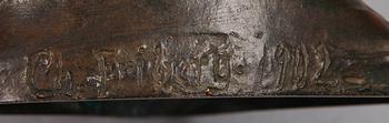 FIGURIN, brons, sign Ch. Friberg och dat 1902.