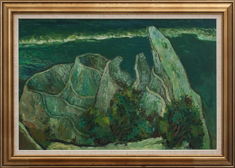 MARTIN EMOND, oljemålning på pannå, signerad.