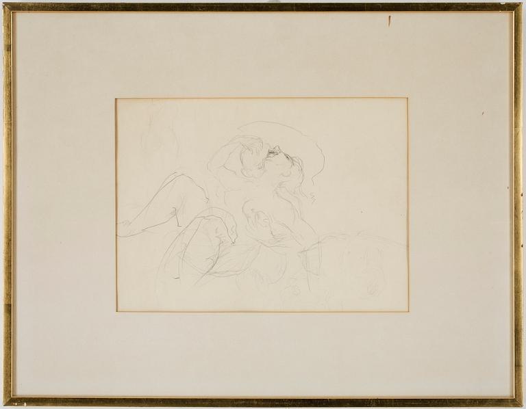 LOVIS CORINTH, tillskriven, teckning, osignerad. Stämplad Atelier Lovis Corinth.