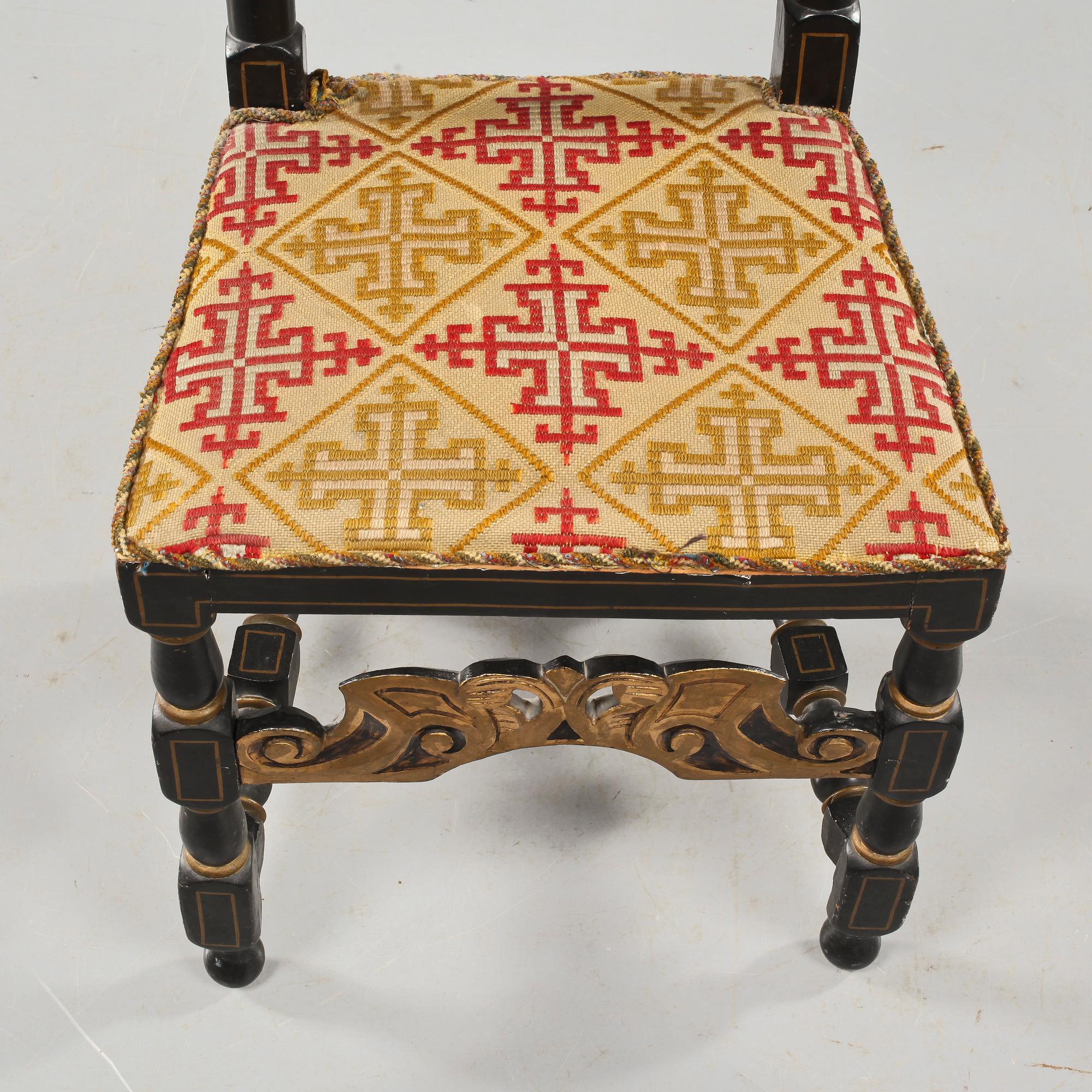 STOLAR, ett par, barock, 1700-talets första hälft.