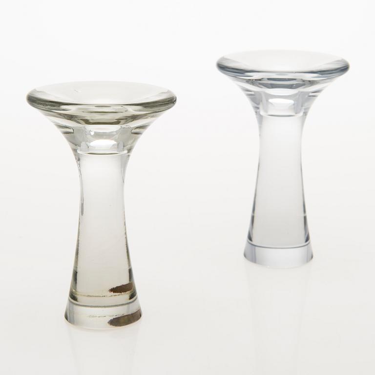 TAPIO WIRKKALA, kynttilänjalkapari, malli 3412, Iittala, 1900-luvun puoliväli.