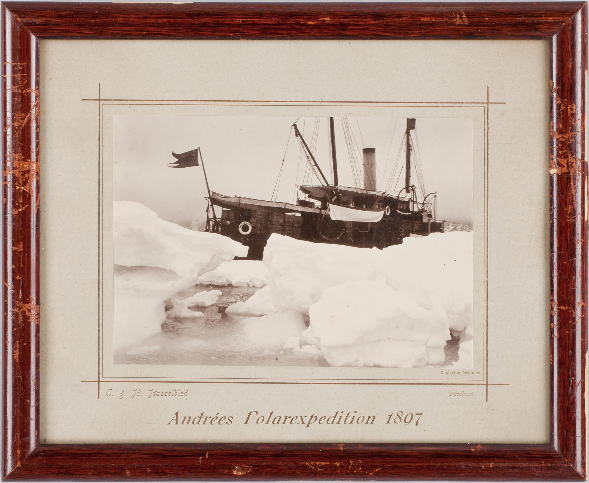 G & H HASSELBLAD, 3 st fotografier, "Andrées polarexpedition" 1897.