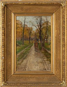 Victor Forssell, Rider in Autumn Landscape.