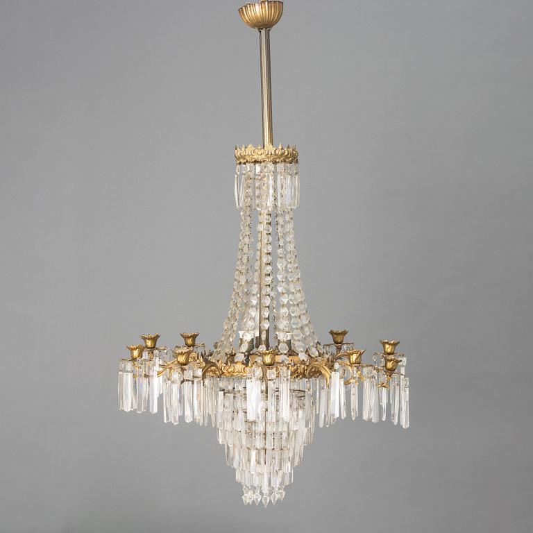 A chandelier, circa 1900.