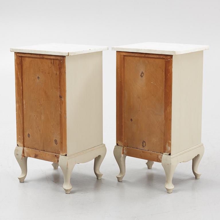 Sängbord, ett par, tidigt 1900-tal.