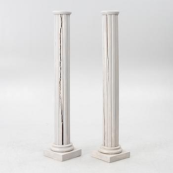 Columns, a pair, contemporary.