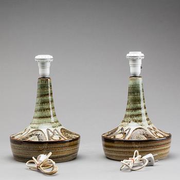 TWO DANISH TABLE LAMPS.