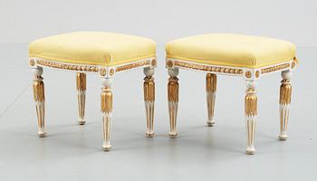 221. A pair of late Gustavian stools.