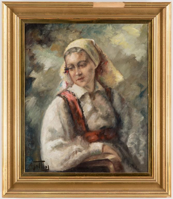 ALEXANDER TOLSTOY, oil on canvas, signed.