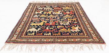 Matta, Old Afghanistan "War rug", ca 181 x 77 cm.