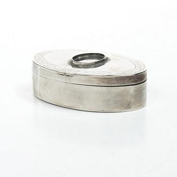 A Swedish silver snuff box, mark of Peter Andreas Thomasson, Karlskrona, 1855.