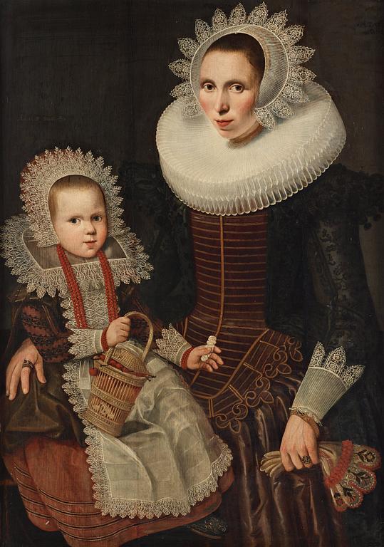 Wybrand Simonsz. de Geest, Portrait of a woman and her child.