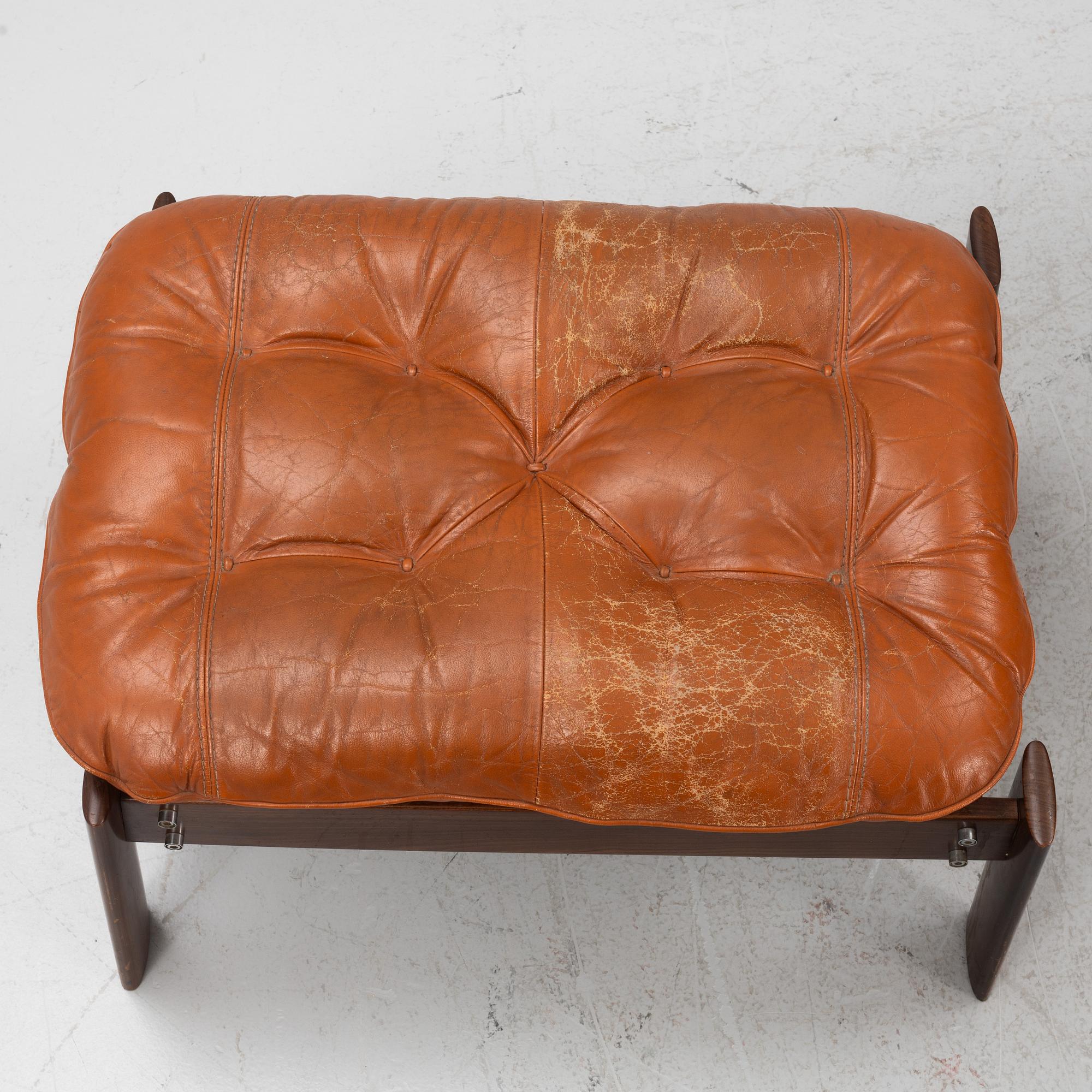 Percival Lafer, armchair with footstool, Lafer MP, Brazil, 1960s/70s.