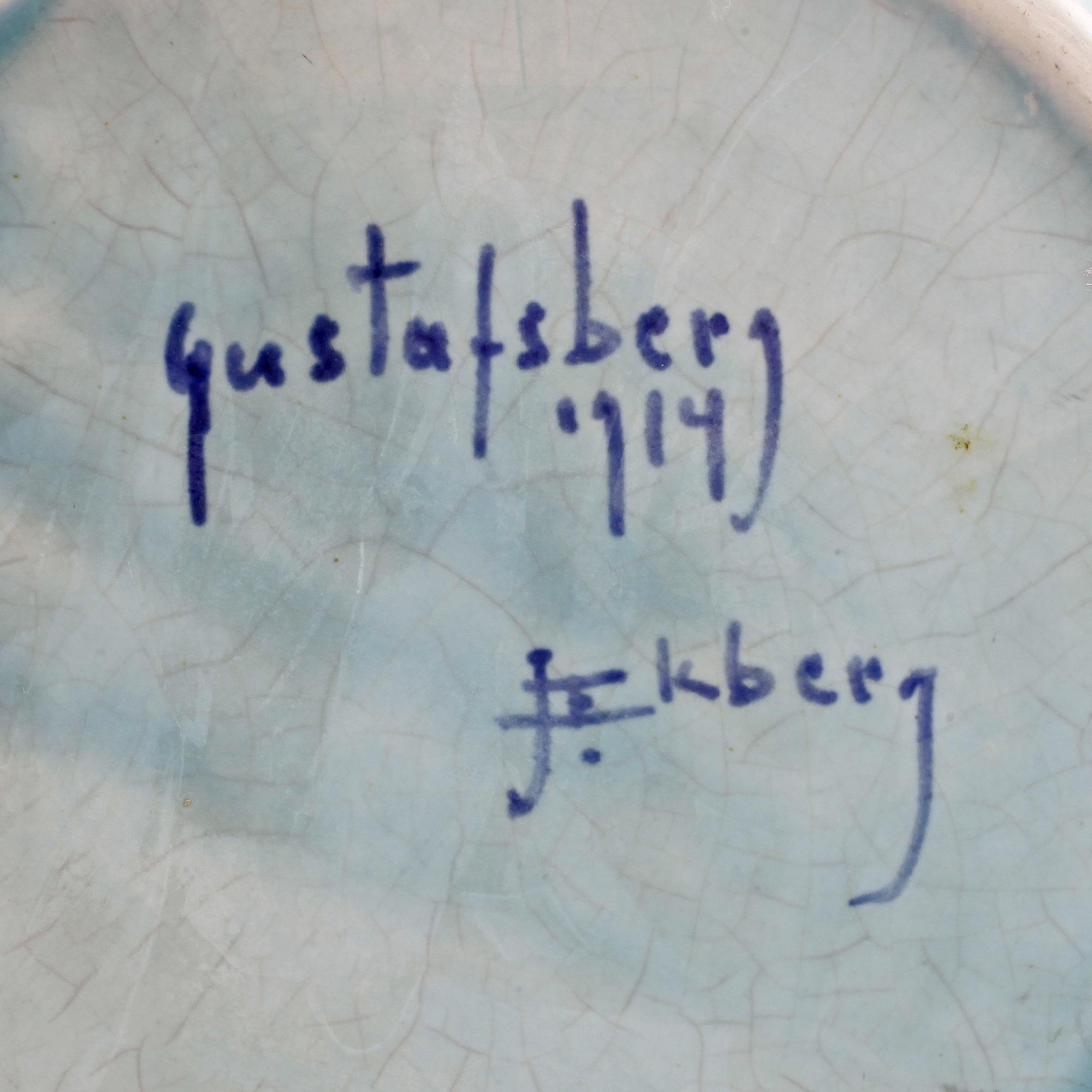 YTTERFODER, flintgods, "Sgrafitto", Josef Ekberg, Gustavsberg, sign o dat 1914.
