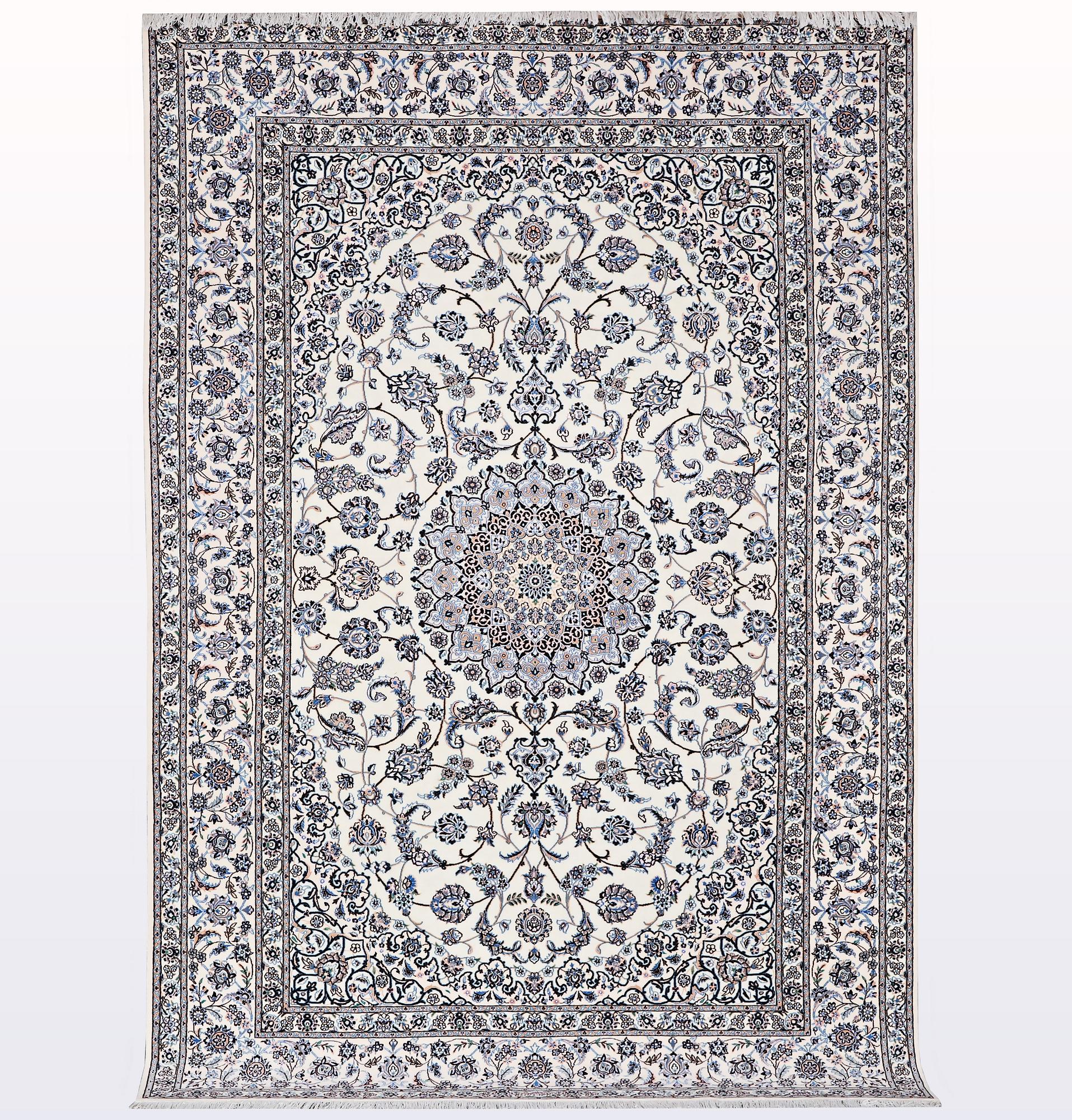 A carpet, Nain, part silk , so called 6 LAA, ca 316 x 207 cm.