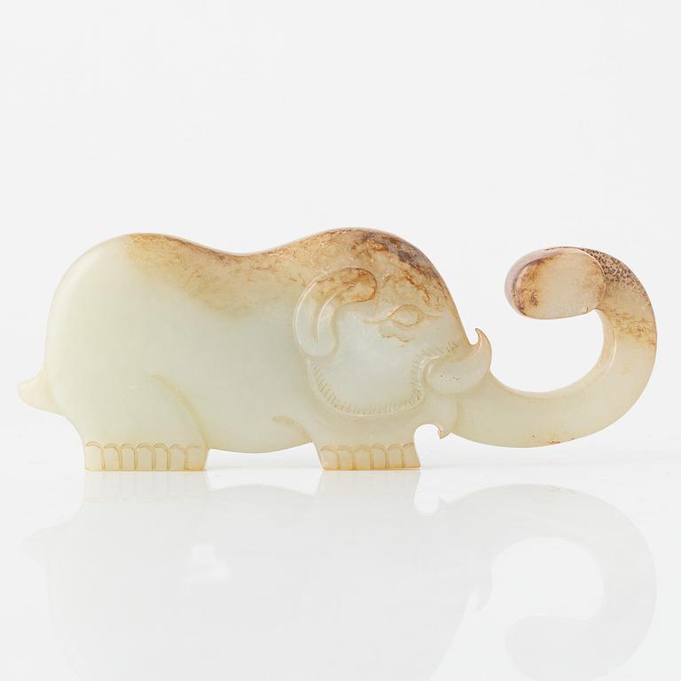 A Chinese nephrite belt hook, 20th Century.