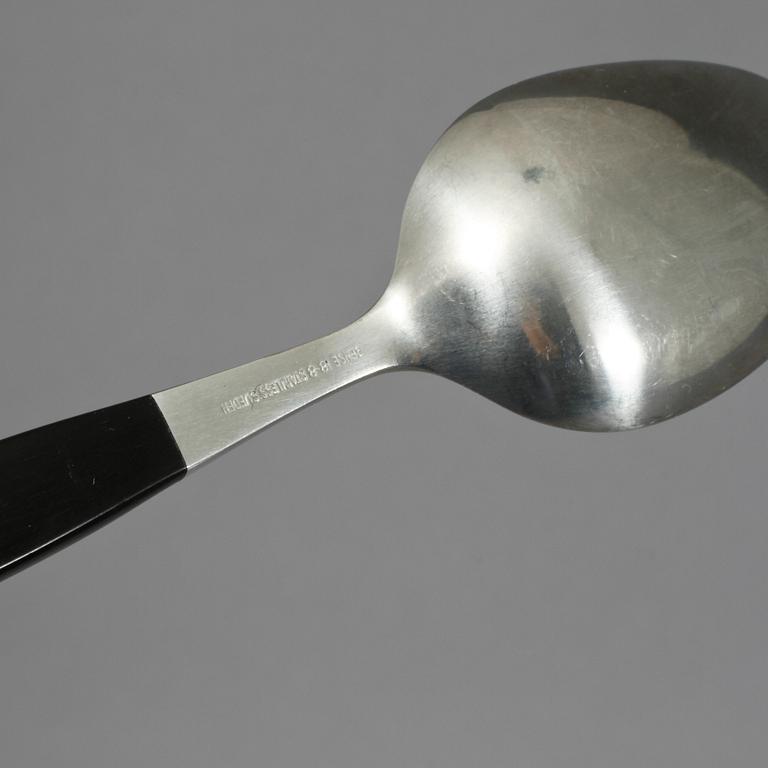 BESTICKSERVIS, 82 delar, rostfritt stål och bakelit, "Focus De lux", Folke Arström, Gense, 1900-talets mitt.