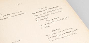 FILMMANUSKRIPT, 3 st, Sverige 1940-tal.