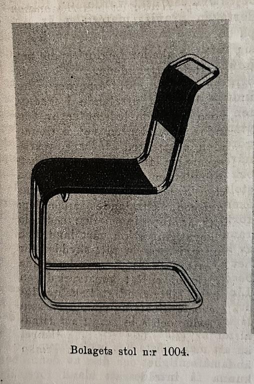 A.W. Nilssons Fabriker, chair, model no. "1004", Malmö, Sweden 1930s.