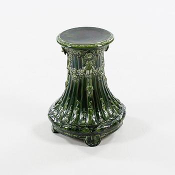 A majolica pedestal by Rörstrand, late 19th century.