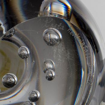 BORDSLAMPA, glas, Kosta 1960-tal.