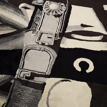 CAROUSCHKA STREIJFFERT, MATTA, "Construktion", handtuftad, konturerad, ca 394 x 242,5 cm.