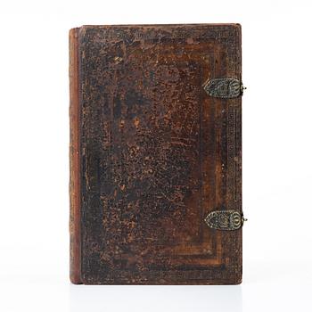 Karl XII:s stora kyrkobibel, 1702-3, med Peringskiölds bibliska historia, 1713.