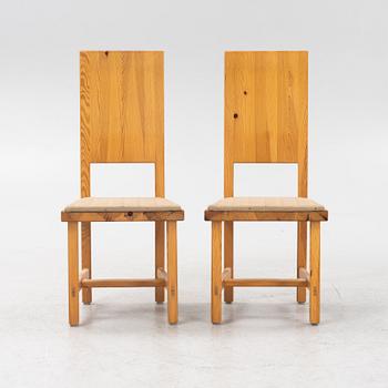 Göran Malmvall, a set of six chairs, Karl Andersson & Söner and a table, second half of the 20th Century.