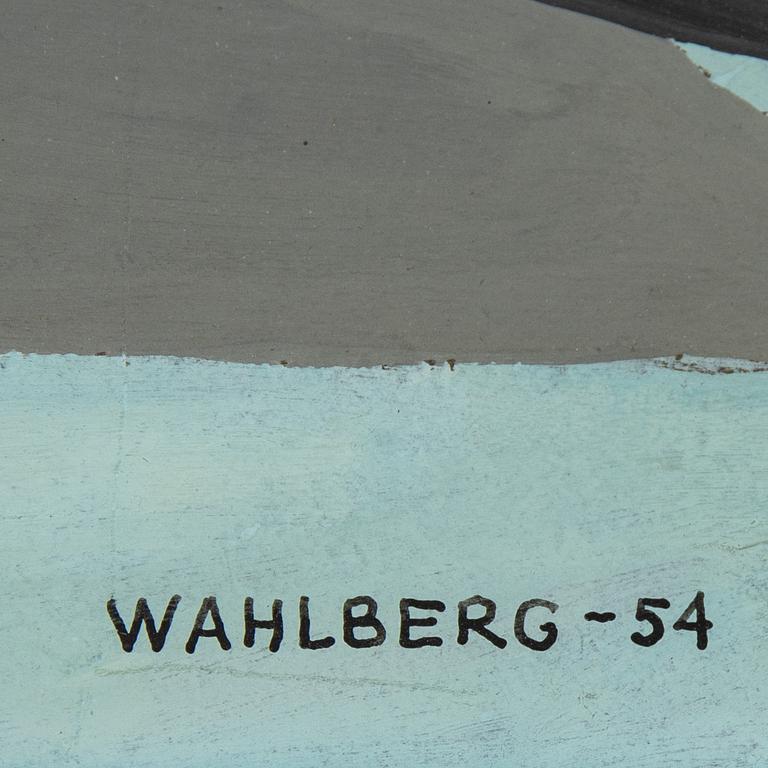 Ulf Wahlberg, olja på pannå, signerad Wahlberg och daterad -54.