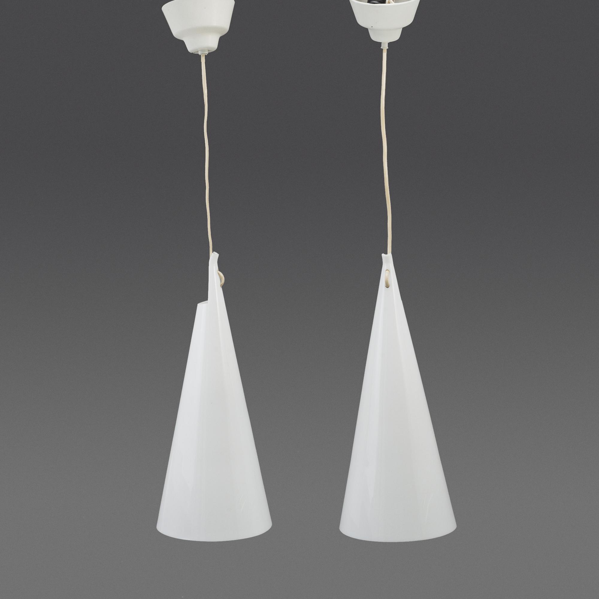 HANS BERGSTRÖM, two ceiling lights, Ateljé Lyktan. Second half of the 20th century.
